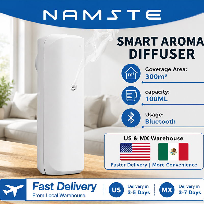 Home Fragrance Brands - NAMASTE Aromatische olieverspreider Bluetooth-geurverspreider Socket-stijl Aroma-olieverspreider