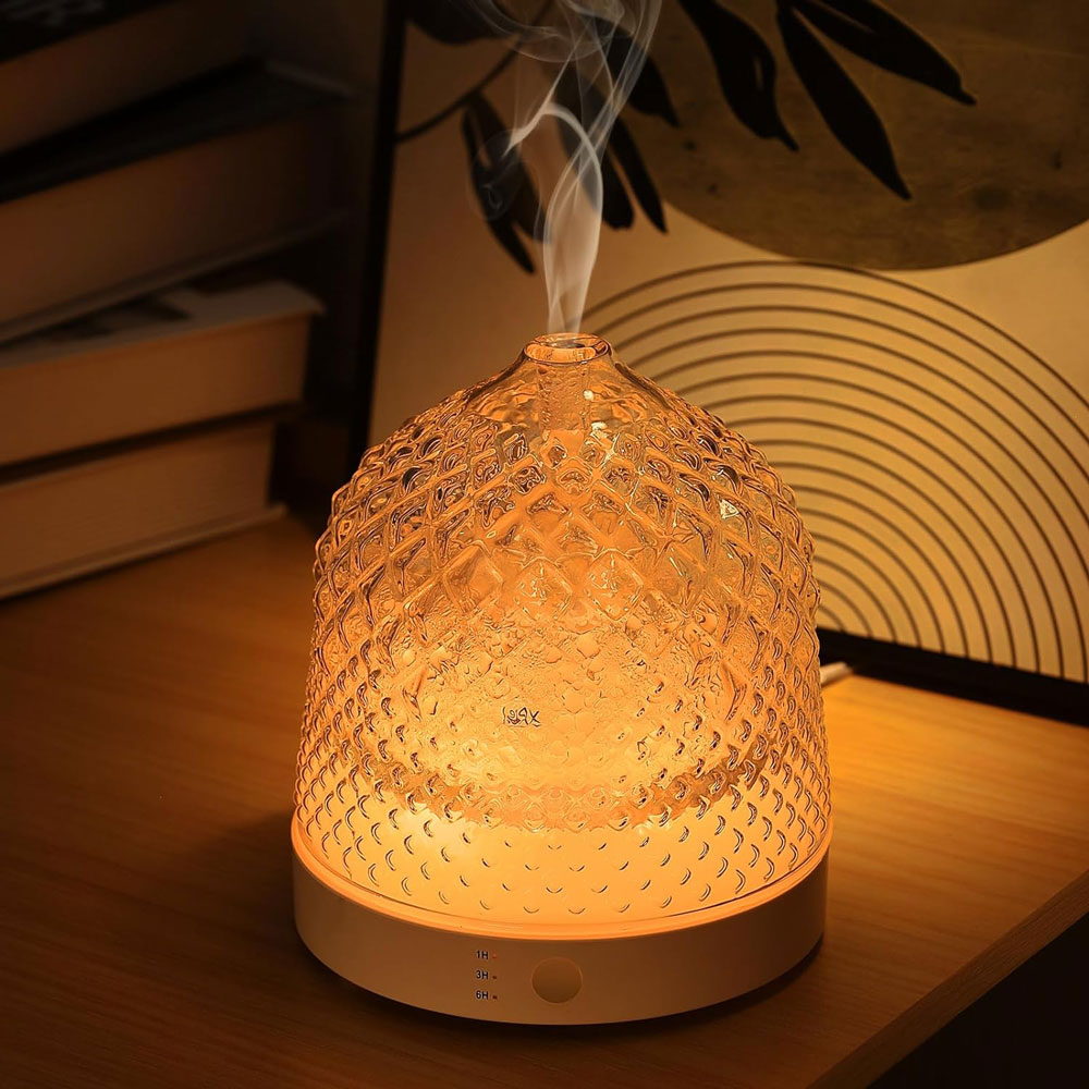 Home Fragrance Us - Elektrische glazen ultrasone aromadiffuser 200ML, hotelgeurdiffuser,
