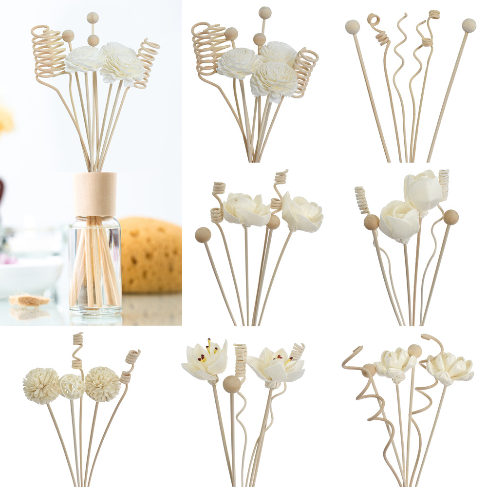 Reed Diffuser Set - 6PCS/8PCS/9PCS Kunstbloem Rotan Riet Geur Geurverspreider