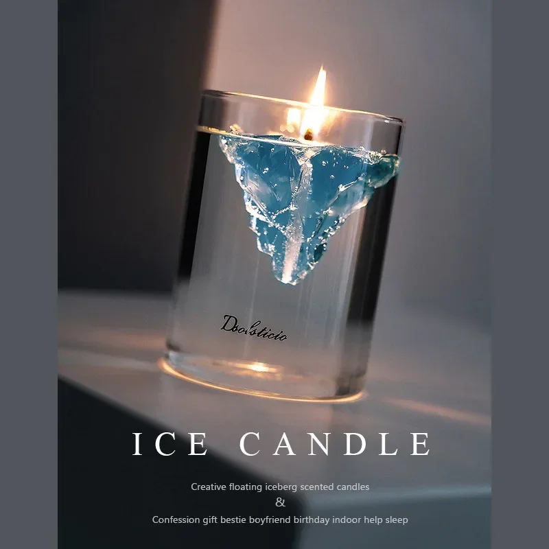 Home Fragrance Gel - Drijvende ijsbergkaarsen, handgemaakte Jelly Wax-kaarsen, geurende