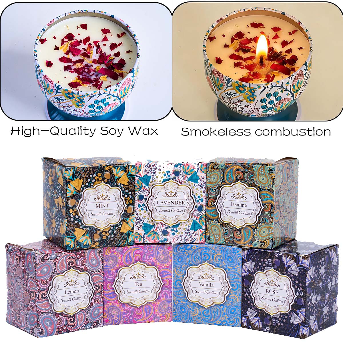 Beker Bloemen Geurkaars Doos R - Home Fragrance Wax Melts recensie en prijs