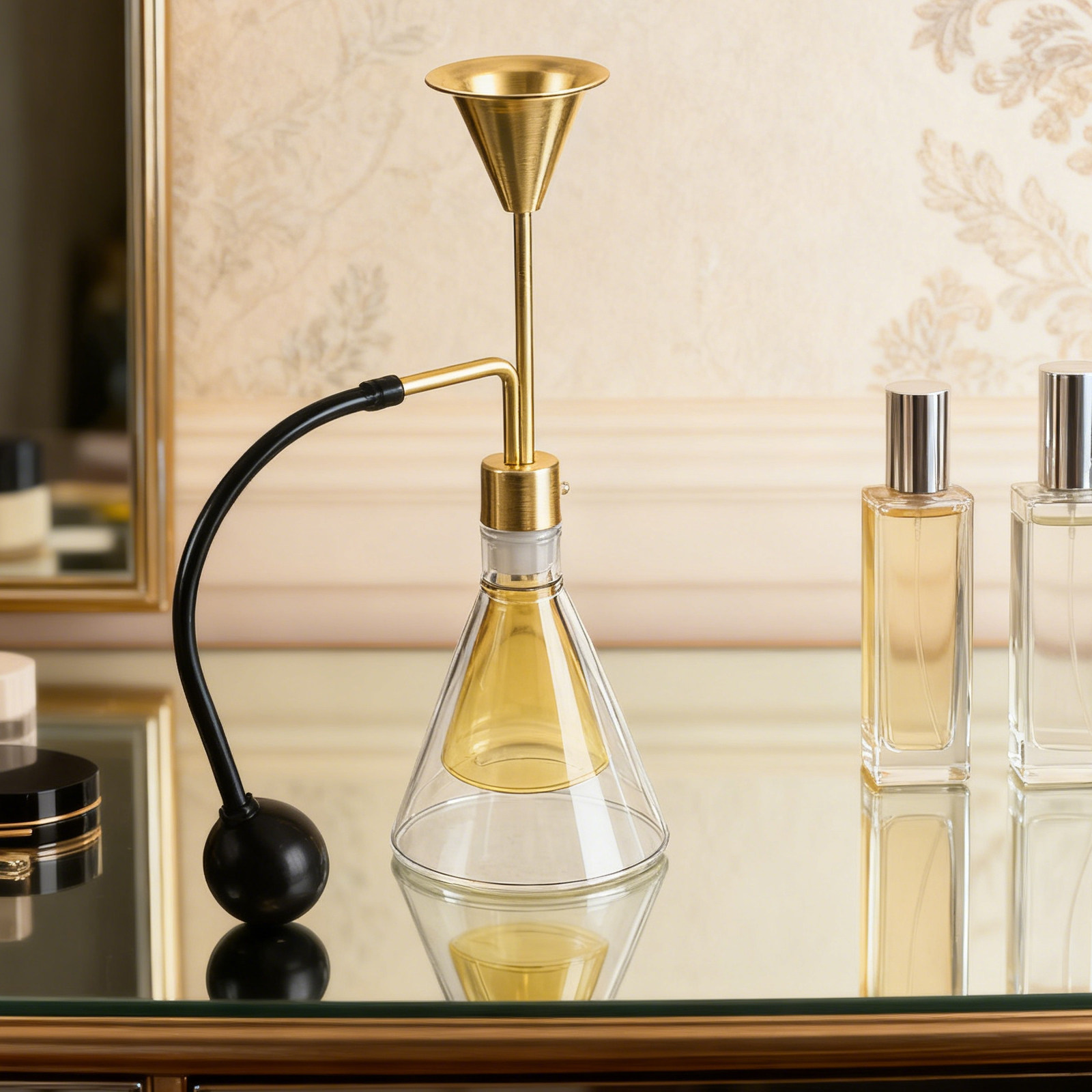 Dubbelwandige glazen fles voor - Home Fragrance Us recensie en prijs