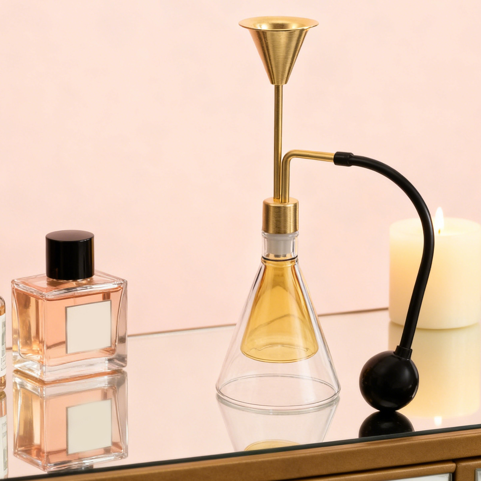 Dubbelwandige glazen fles voor - Home Fragrance Us recensie en prijs